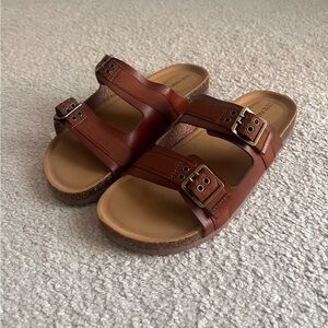 🆕 Steve Madden Brown Double Strap Sandals – NEW (No Tags)